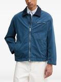 Les Deux contrast-collar zip-up jacket