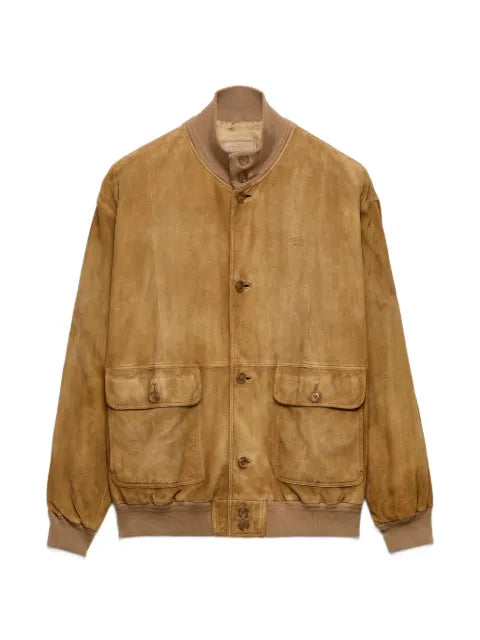 Prada suede blouson jacket