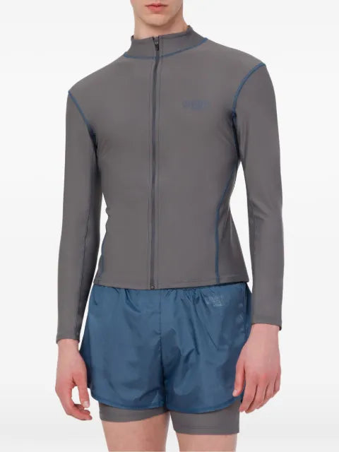 Moschino zip-up long-sleeve sweater