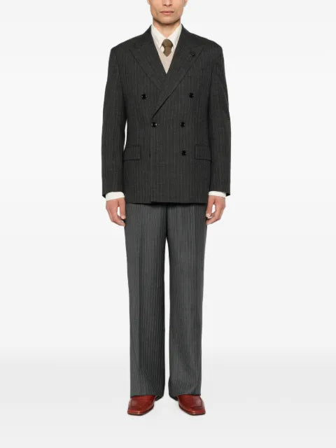 Lardini pinstripe-pattern double-breasted blazer