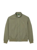 Lacoste logo-patch zip-up bomber jacket