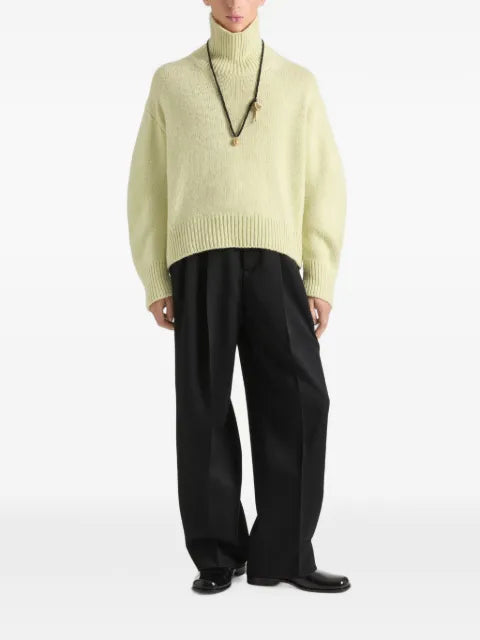 Givenchy couture seam turtleneck sweater in alpaca and yak wool