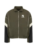 Nahmias logo-print panelled jacket