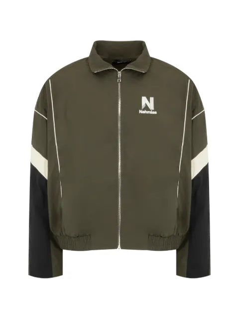 Nahmias logo-print panelled jacket
