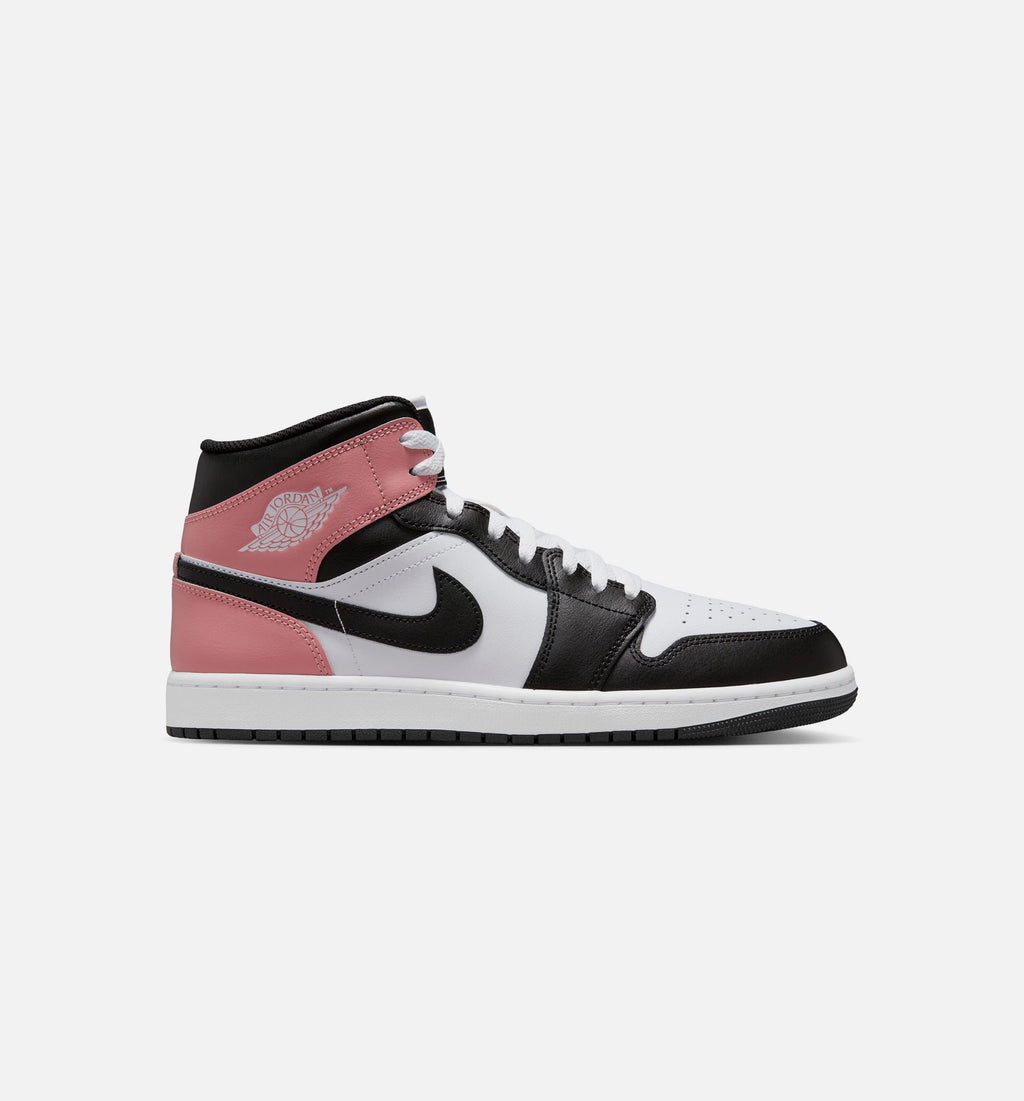 Air Jordan 1 Mid Men's Sneakers – White / Rust Pink / Black
