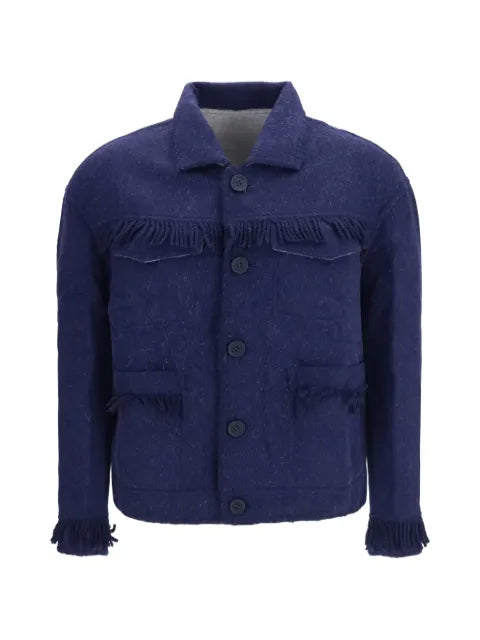 Baziszt Vedu fringe-trimmed reversible jacket