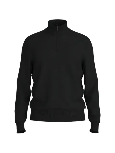 BOSS H-Ebenji merino-wool sweater with zipper neck
