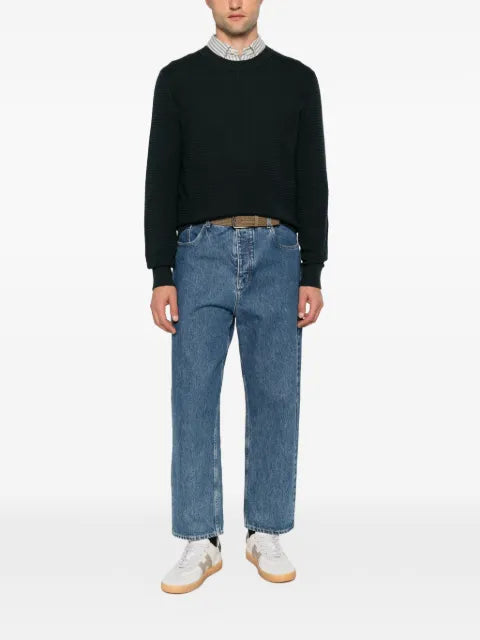 Marc O'Polo horizontal-ribbed crew-neck sweater