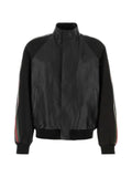 Gucci Web-stripe panelled bomber jacket