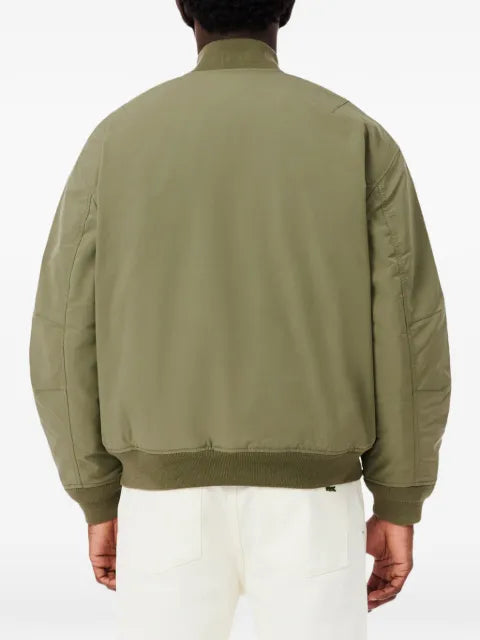 Lacoste logo-patch bomber jacket