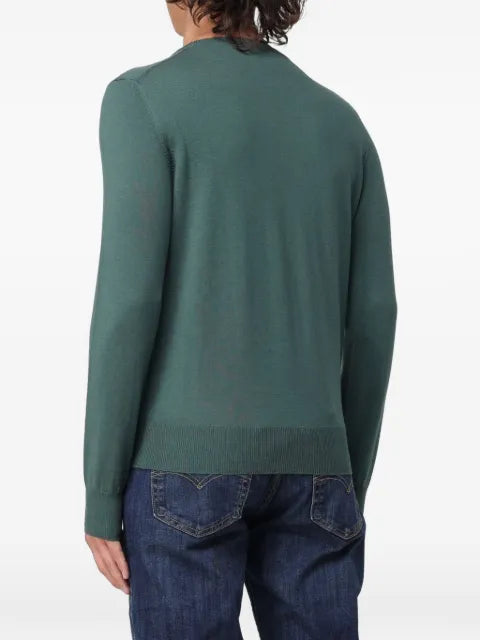 BROOKSFIELD logo-embroidered wool sweater