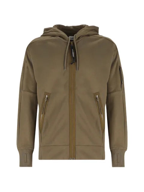 C.P. Company Lens-detailed zip-up hoodie