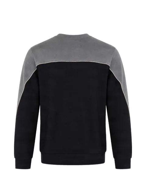 Ea7 Emporio Armani logo-print panelled sweater