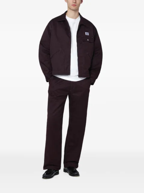 Needles logo-appliqué zip-up shirt jacket
