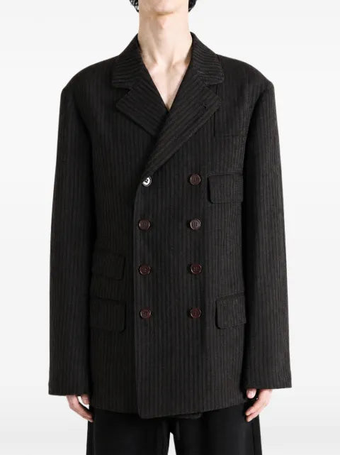 TAIGA TAKAHASHI pinstripe double-breasted jacket