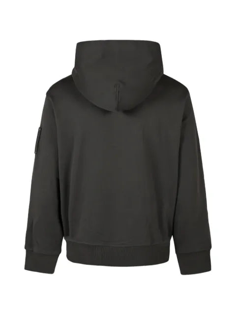 Moose Knuckles logo-patch zip-up hoodie