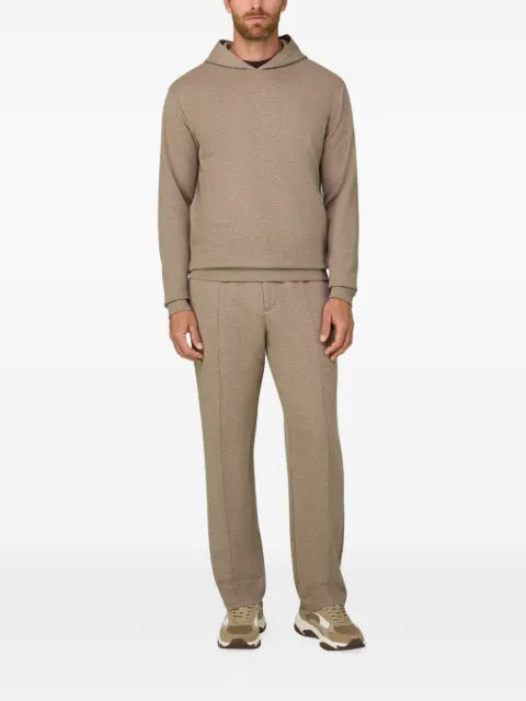 Boggi Milano sweatshirt hoodie in cotton blend scuba mélange