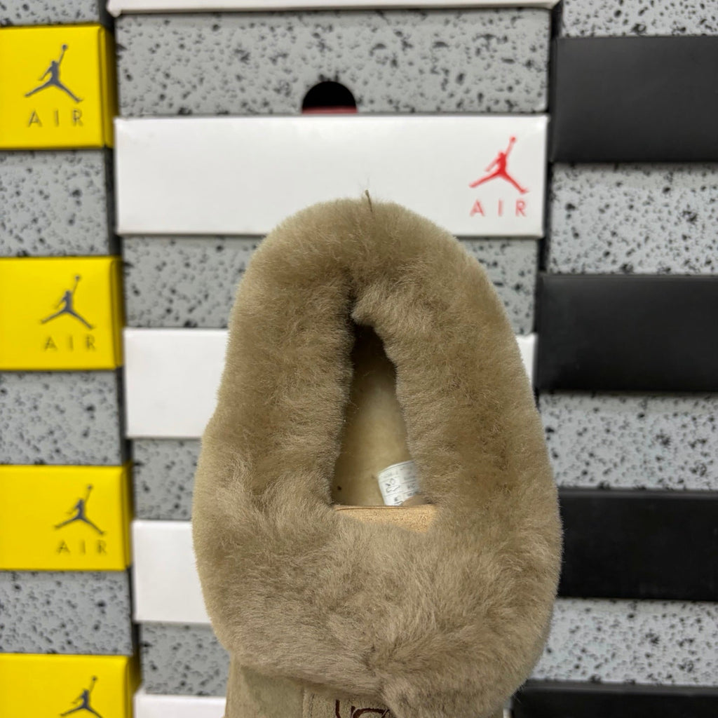 UGG Classic Mini II Platform Boot with Shearling Collar, 3cm Chunky Platform Sole & Tonal Lug Outsole in Taupe