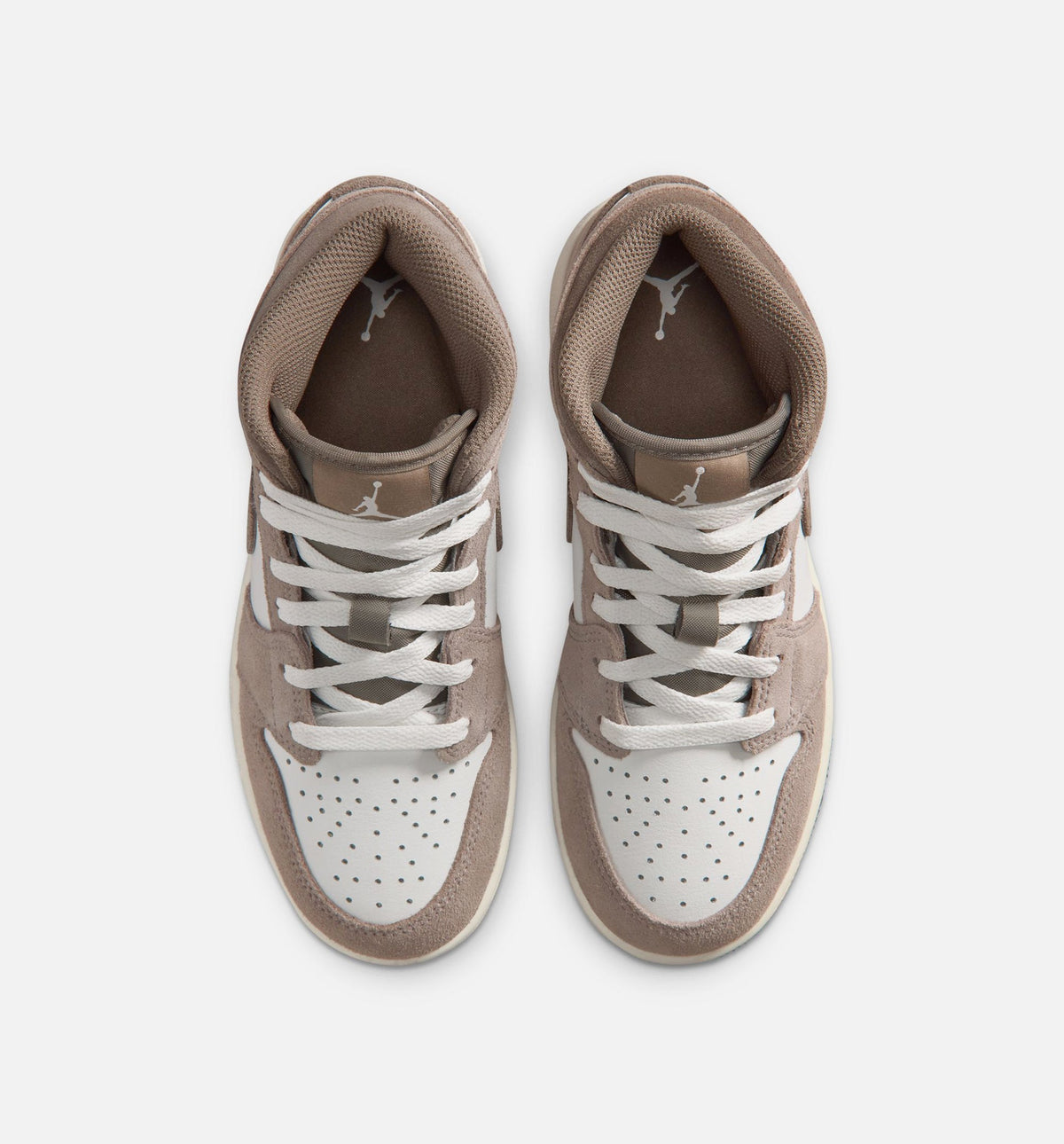 Air Jordan 1 Mid Grade School Lifestyle Shoe – Enigma Stone/Olive Grey/Summit White