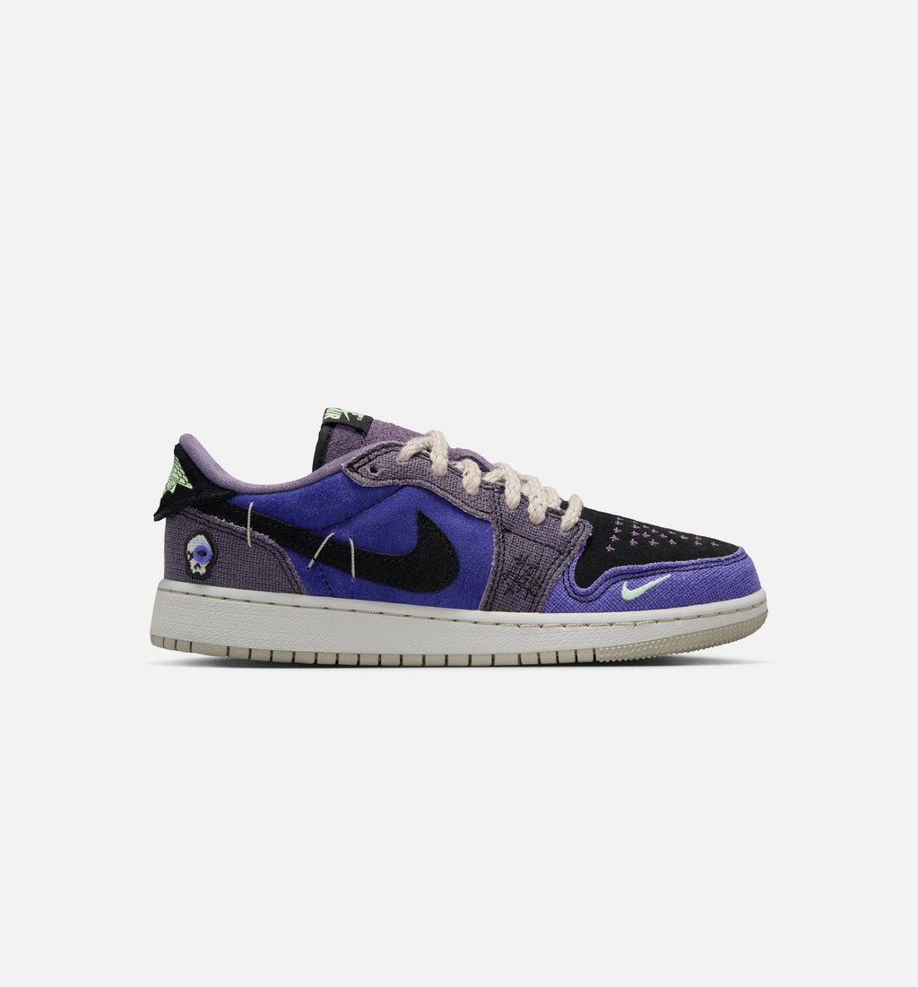 Air Jordan 1 Low OG Grade School Lifestyle Shoe - Regency Purple & Dark Raisin