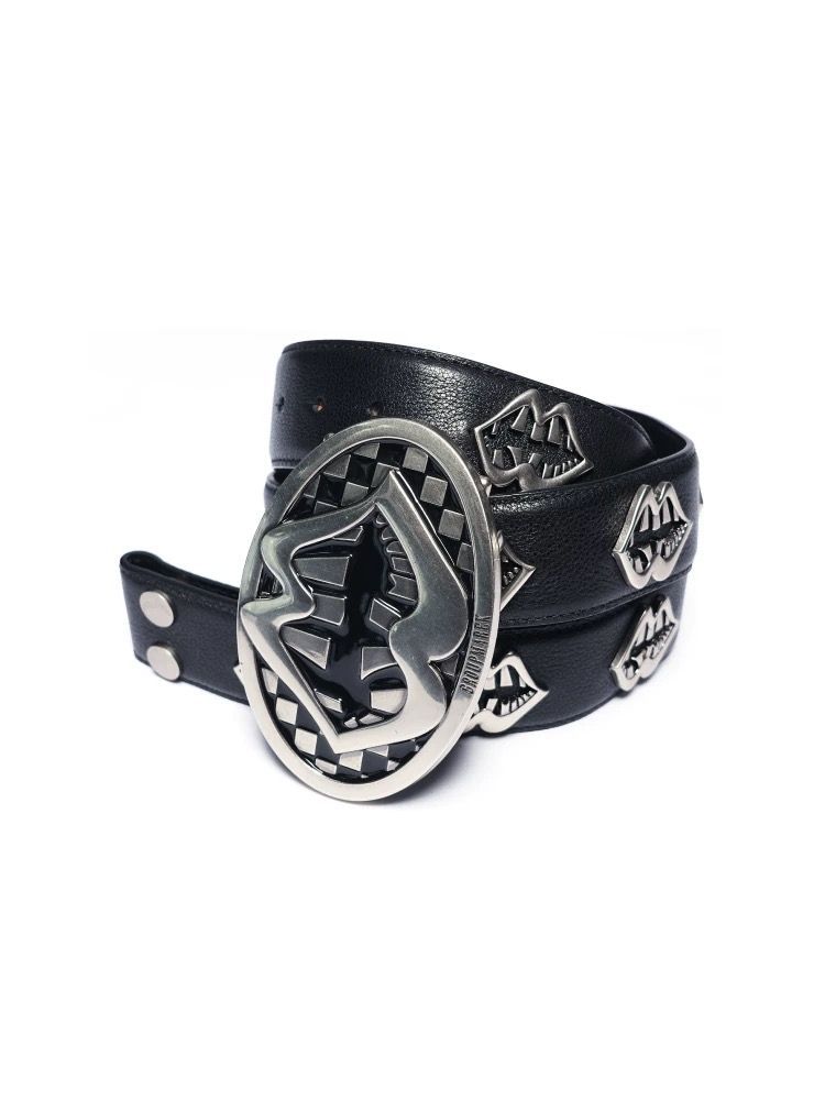 GROUPMAREK Marekboro Vintage Lip Buckle Wax Leather Punk Waist Belt