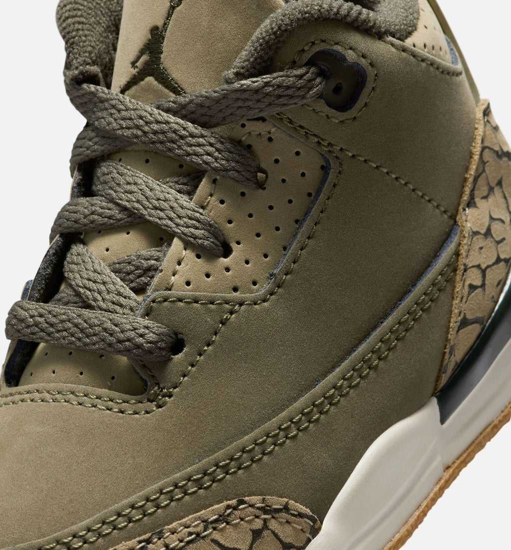 Air Jordan 3 Retro Medium Olive Infant & Toddler Sneakers