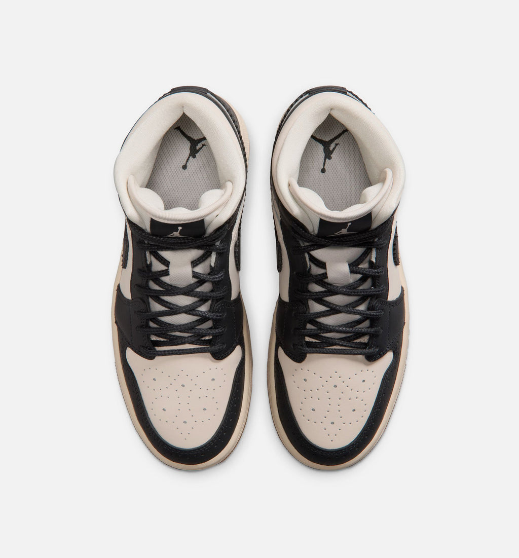 Air Jordan 1 Mid SE Women's Sneakers – Off-Noir / Chalk / Pearl White