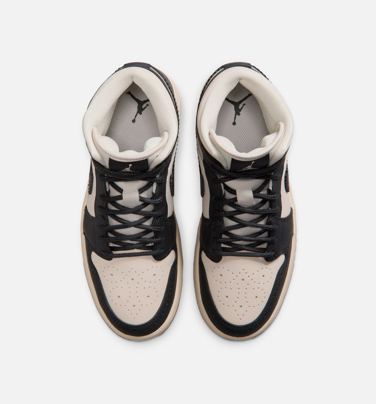 Air Jordan 1 Mid SE Women's Sneakers – Off-Noir / Chalk / Pearl White
