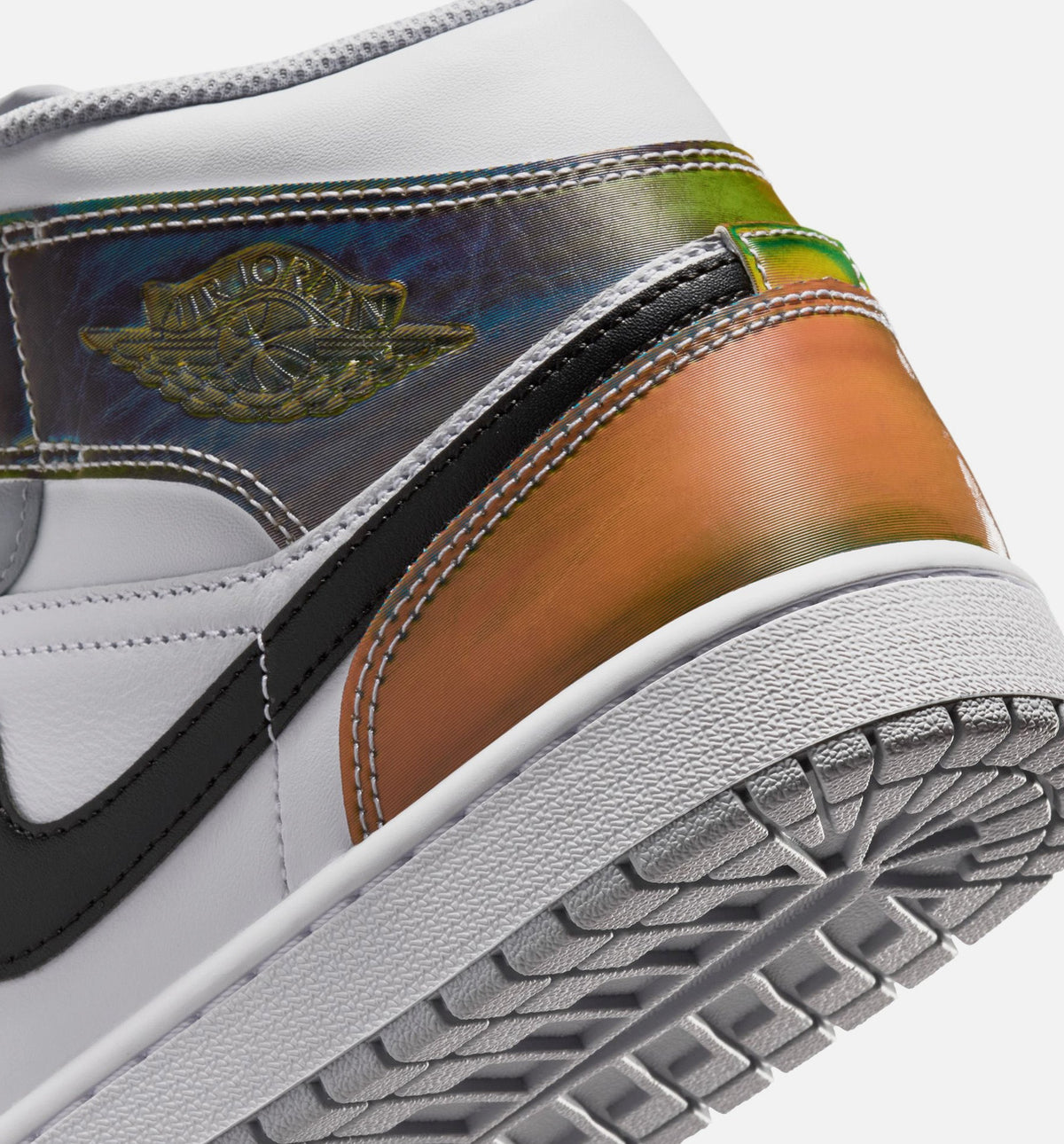 Air Jordan 1 Mid SE Men's Sneakers – Black / White / Wolf Grey