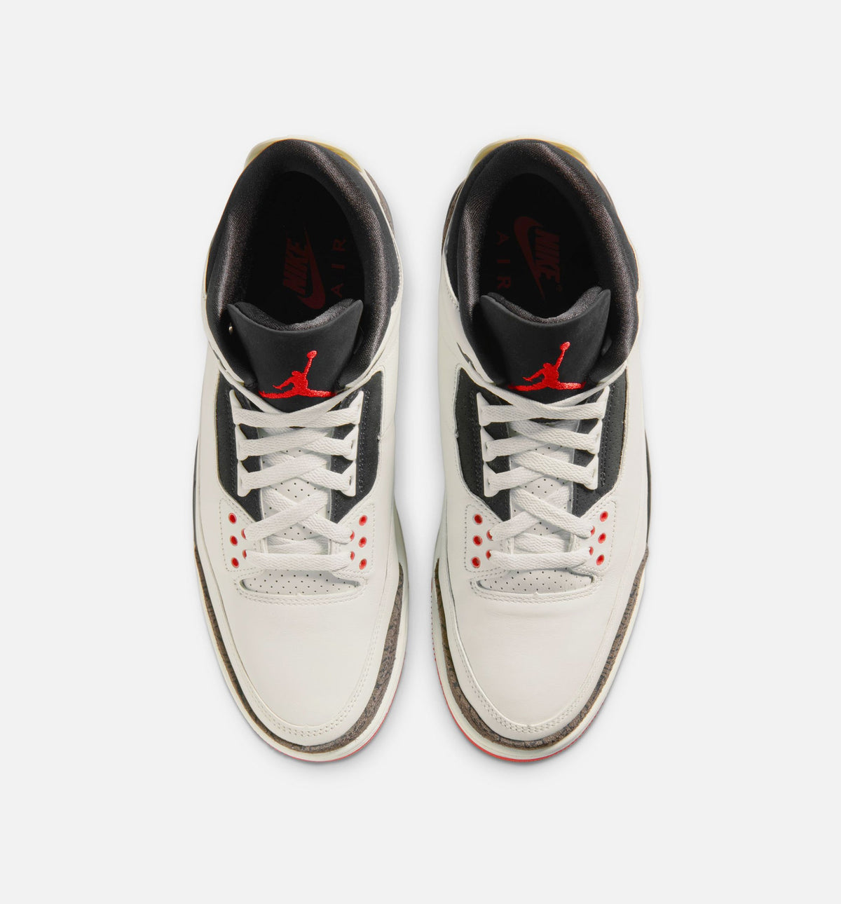 Air Jordan 3 Retro Sail and University Red Men's Sneakers