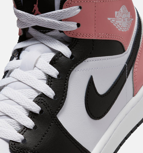 Air Jordan 1 Mid Men's Sneakers – White / Rust Pink / Black