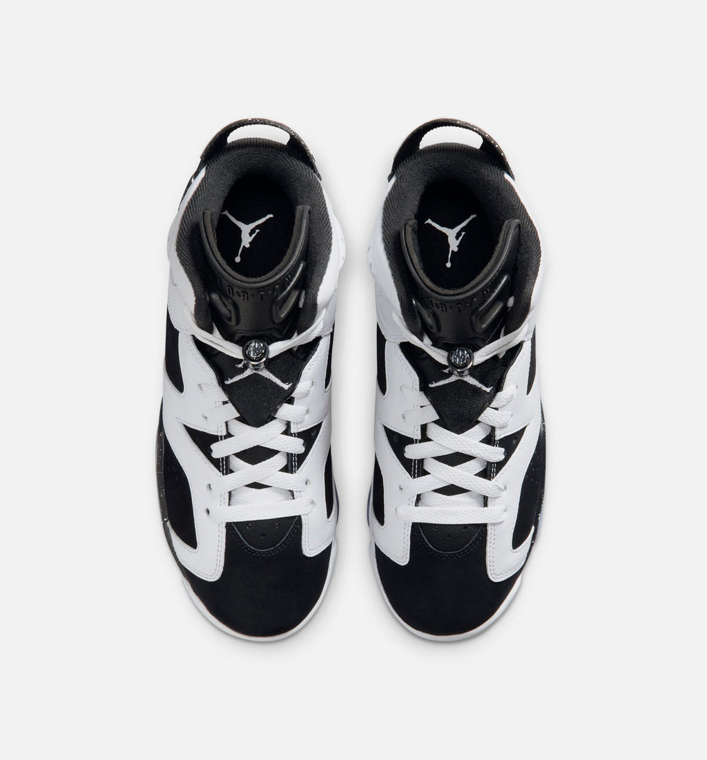 Air Jordan 6 Retro Black and White Grade School Sneakers