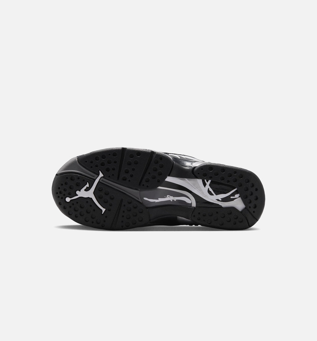 Air Jordan 8 Retro Chrome Black and Light Graphite Grade School Sneakers