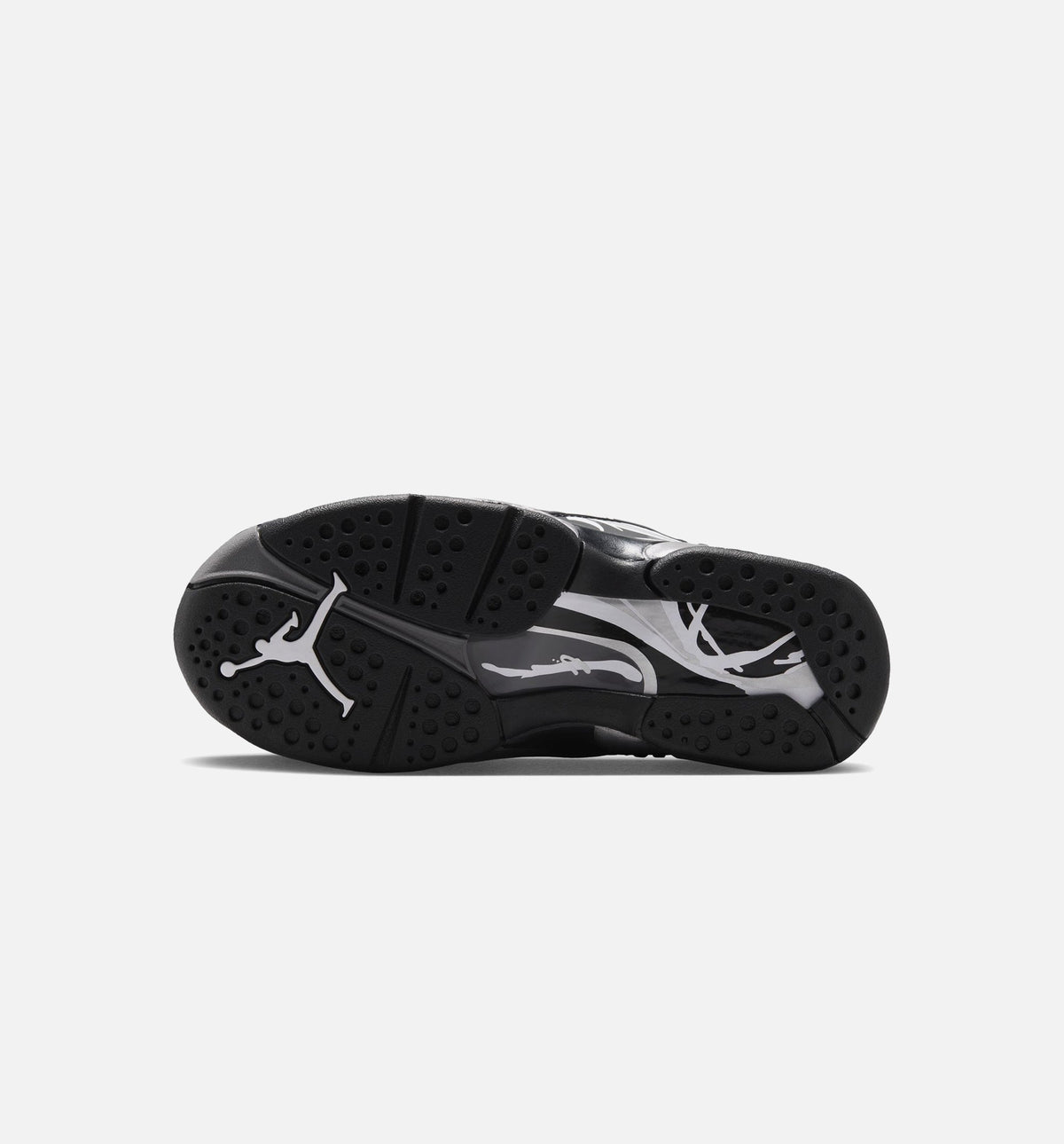 Air Jordan 8 Retro Chrome Black and Light Graphite Grade School Sneakers