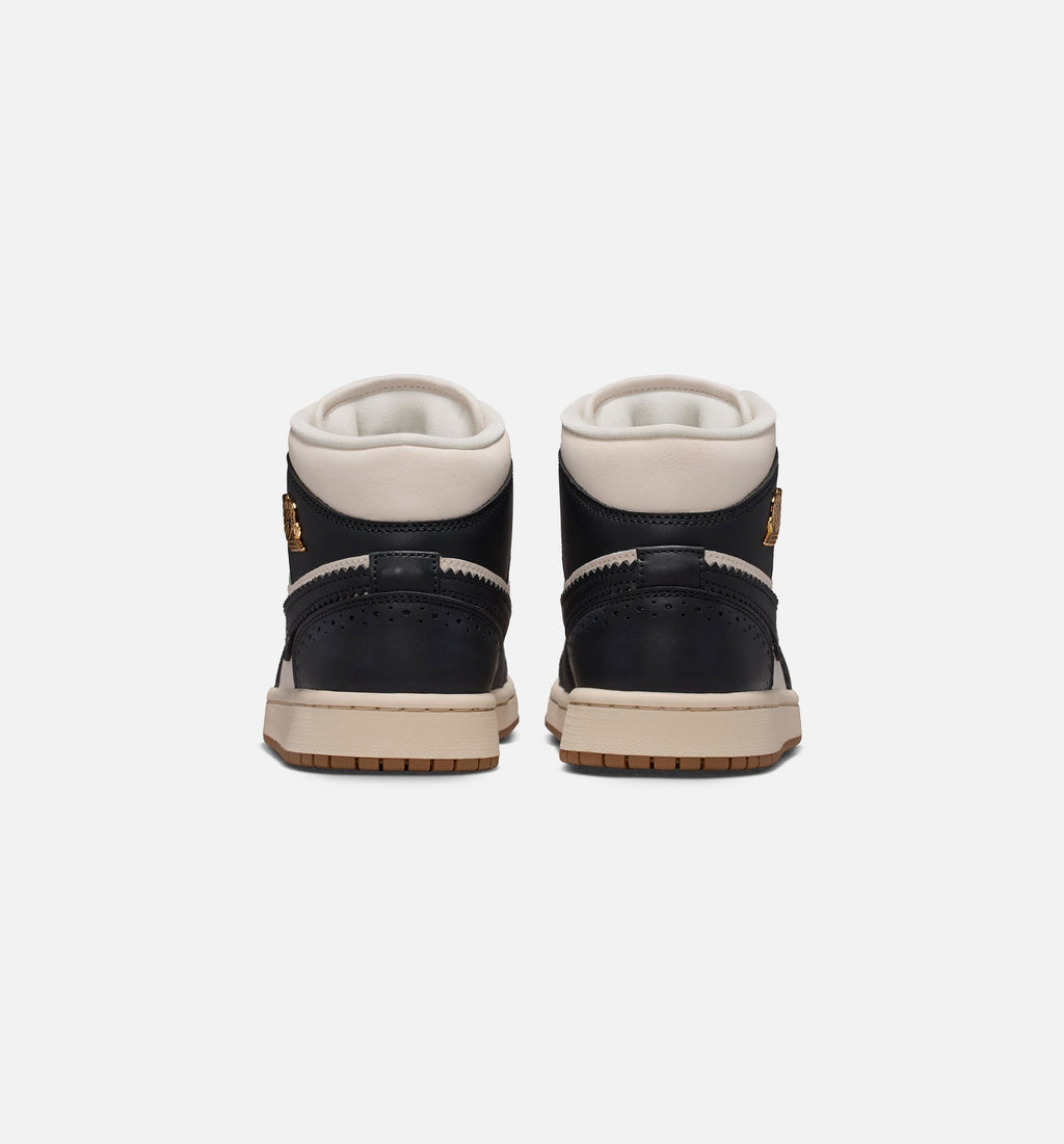 Air Jordan 1 Mid SE Women's Sneakers – Off-Noir / Chalk / Pearl White