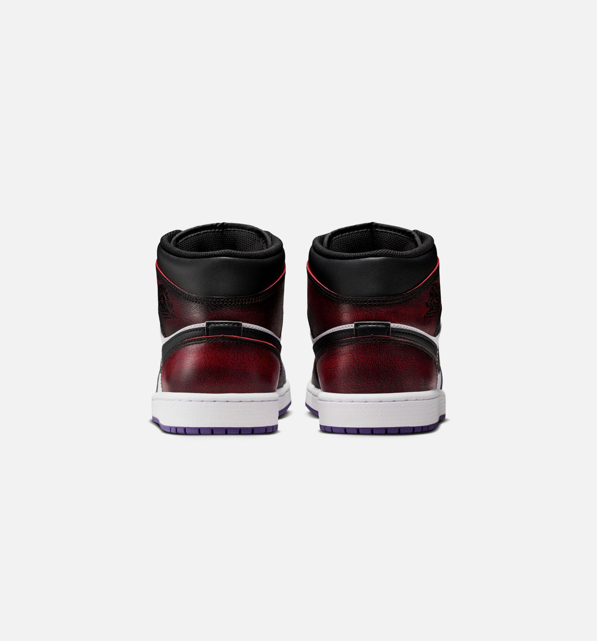 Air Jordan 1 Mid SE Men's Sneakers – True Red / White / Court Purple / Black
