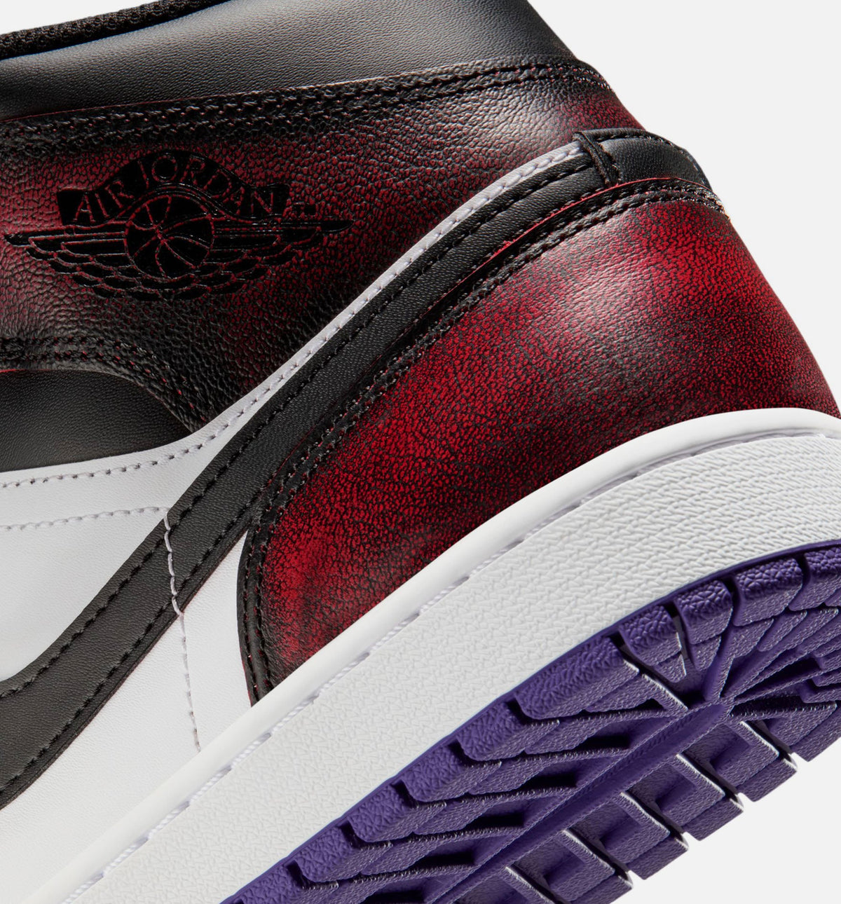 Air Jordan 1 Mid SE Men's Sneakers – True Red / White / Court Purple / Black