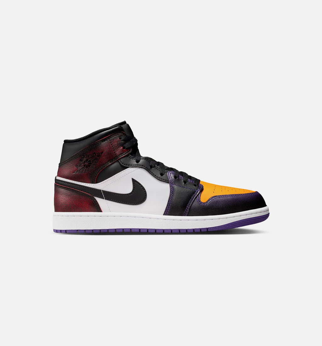 Air Jordan 1 Mid SE Men's Sneakers – True Red / White / Court Purple / Black
