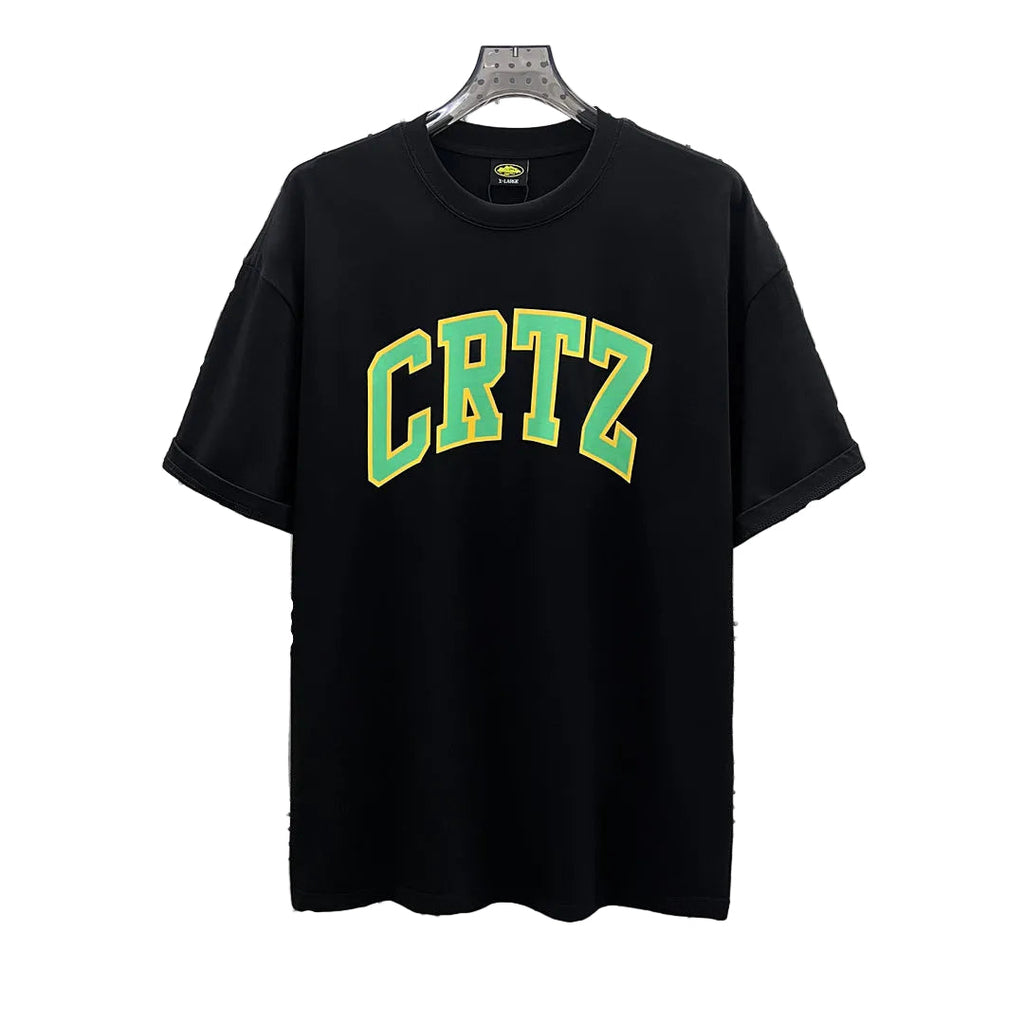 Corteiz CRTZ Arch Logo Oversized Tee – Black/Green