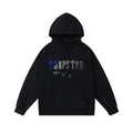 Trapstar Gothic Logo Blue Gray Black Fleece Hoodie