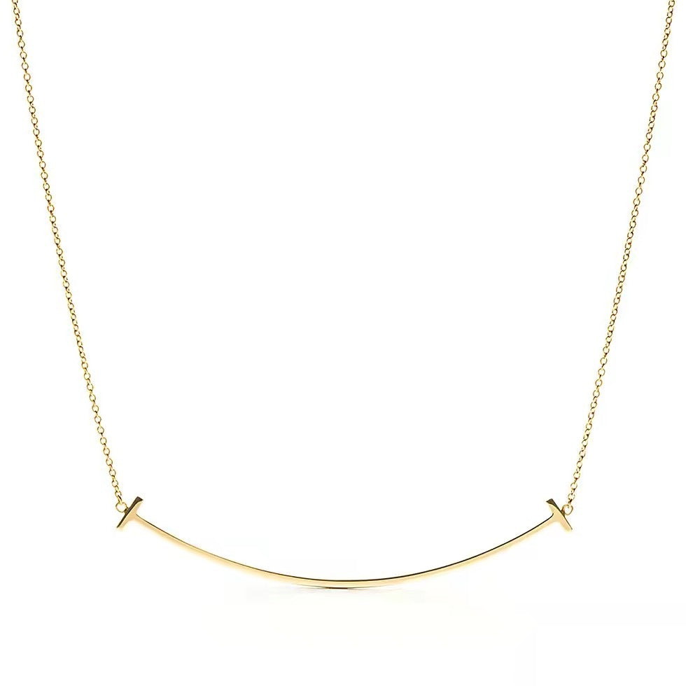 Tiffany Style Smile Cubic Zirconia Necklace
