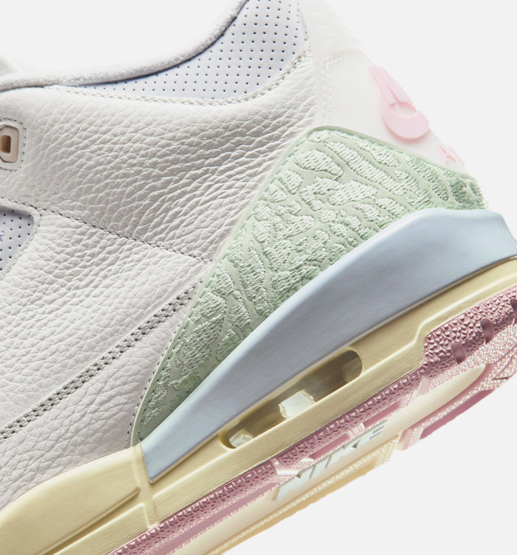Air Jordan 3 Retro Sail and Jade Aura Men's Sneakers