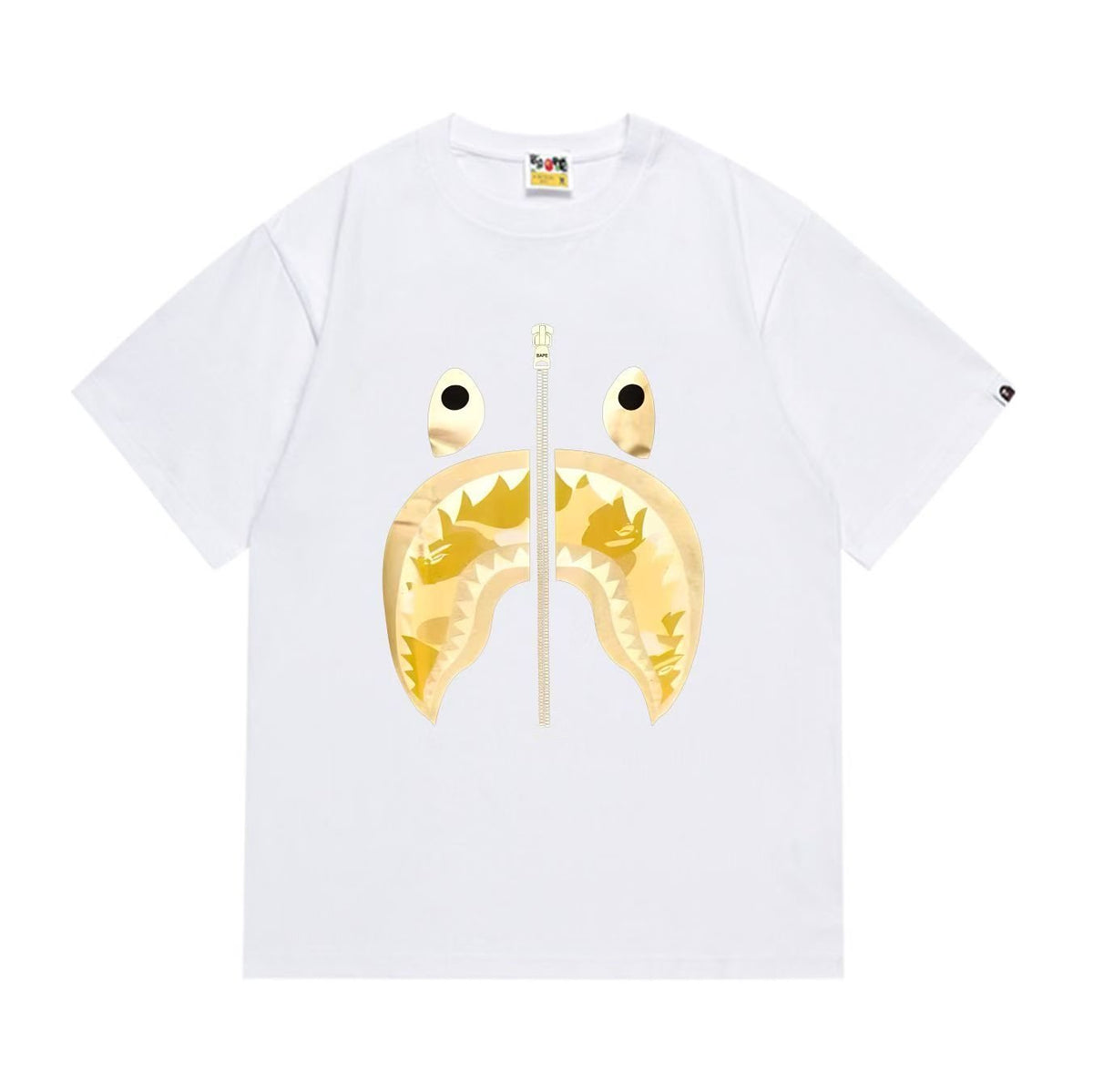 BAPE Shark Zip Graphic Short-Sleeve T-Shirt
