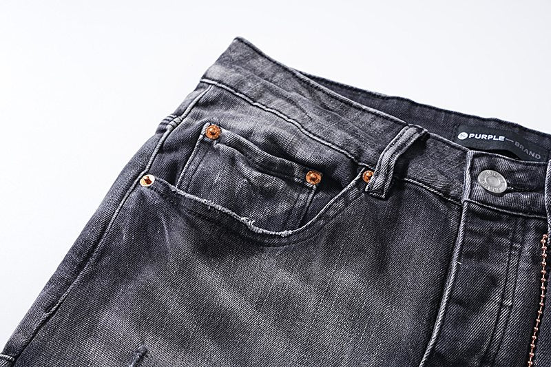Purple Brand Gray Distressed Jeans