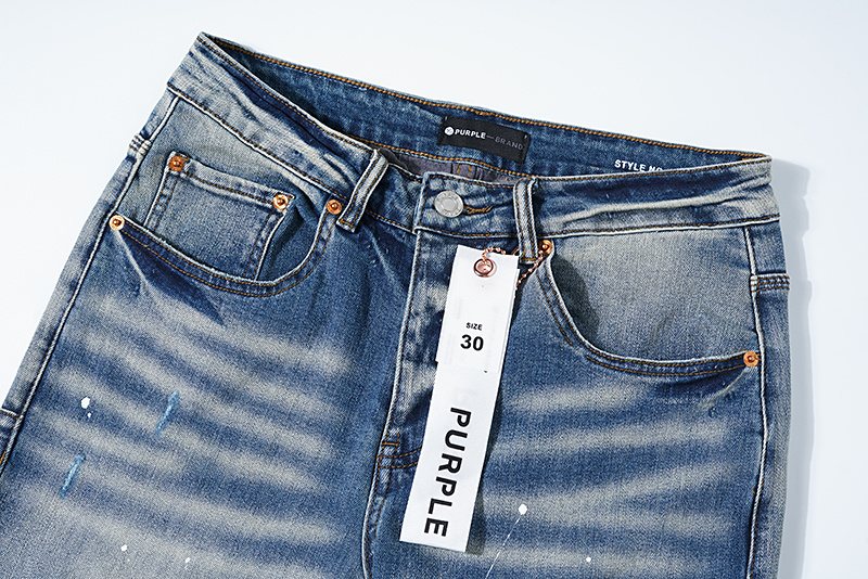 Purple Brand Paint Splatter Distressed Jeans