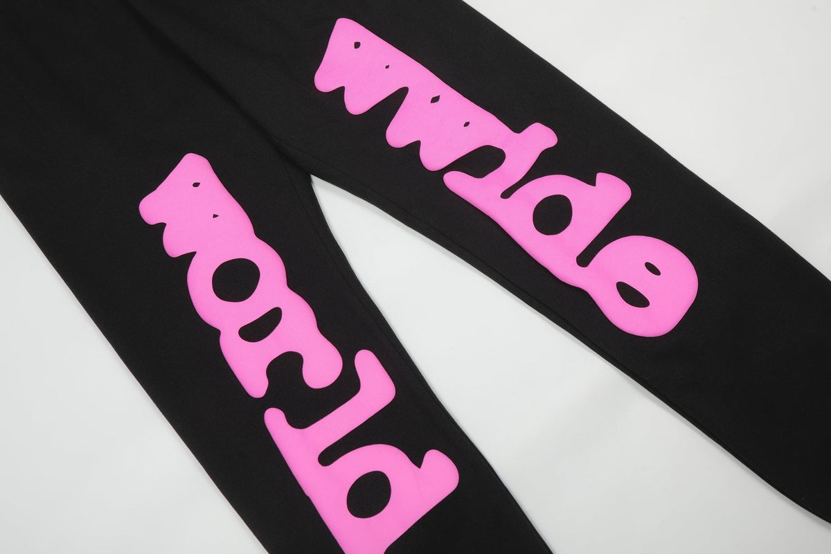 Sp5der Pink Star Graphic Matching Set - Black