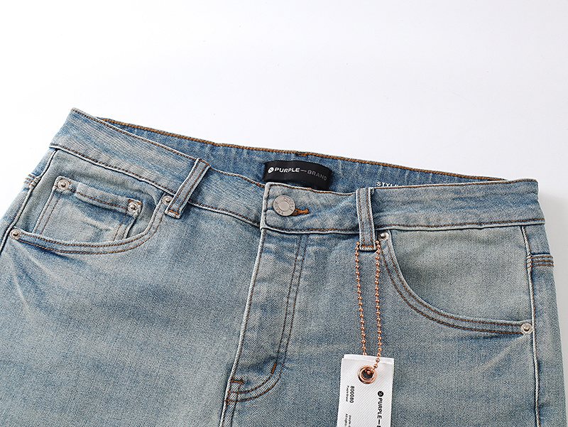 Purple Brand Light Blue Leg-Graphic Jeans