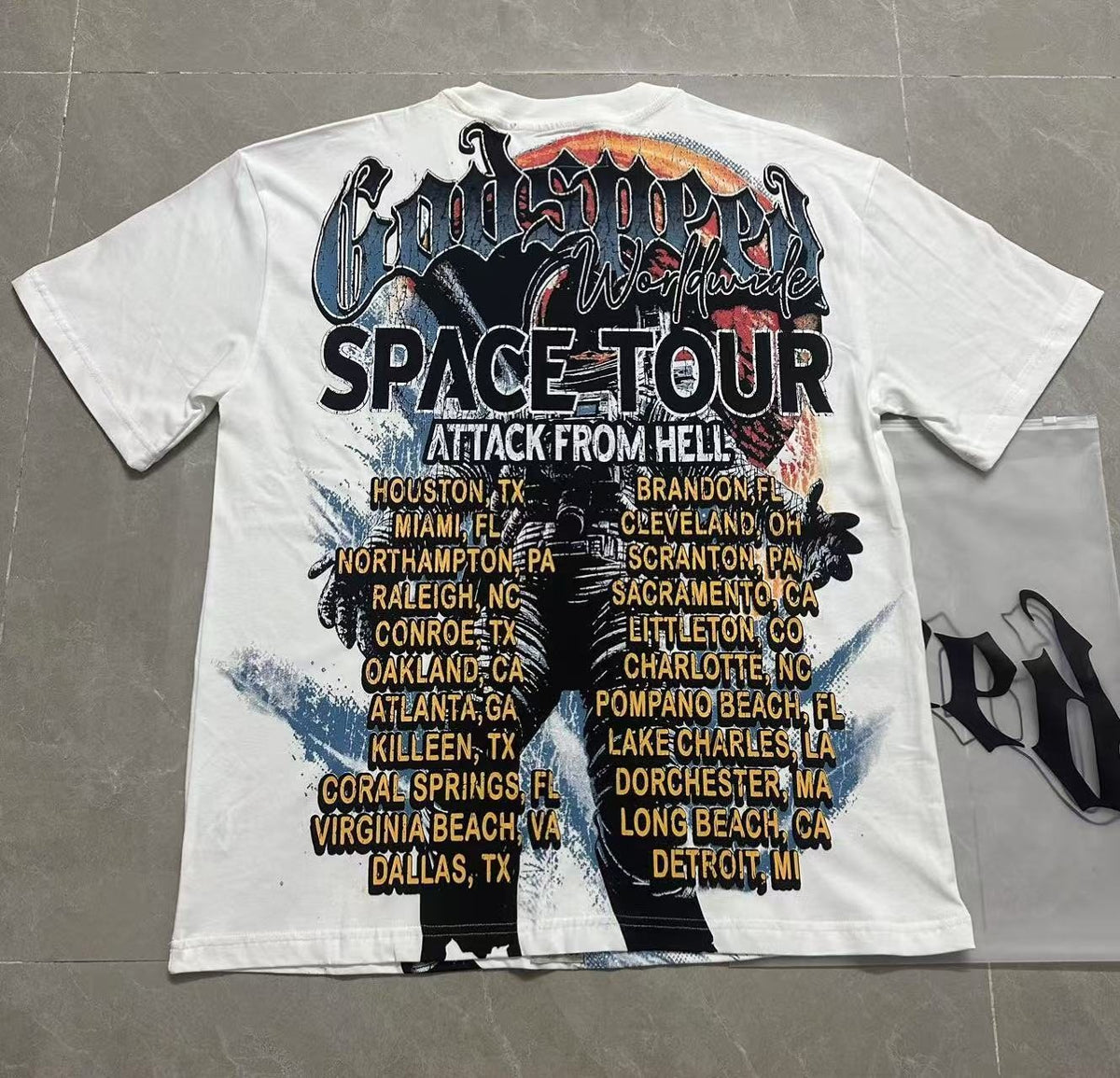 Godspeed Space Tour Astronaut Graphic T-Shirt