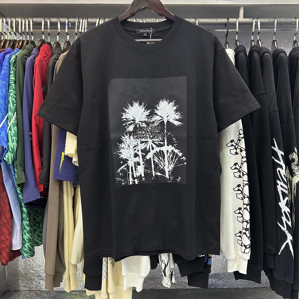 Purple Brand Palm Tree Graphic Short-Sleeve T-Shirt