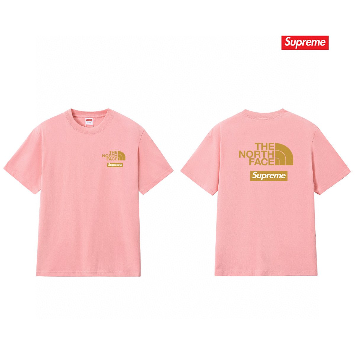 Supreme Gold Mountain Logo Graphic Short-Sleeve T-Shirt